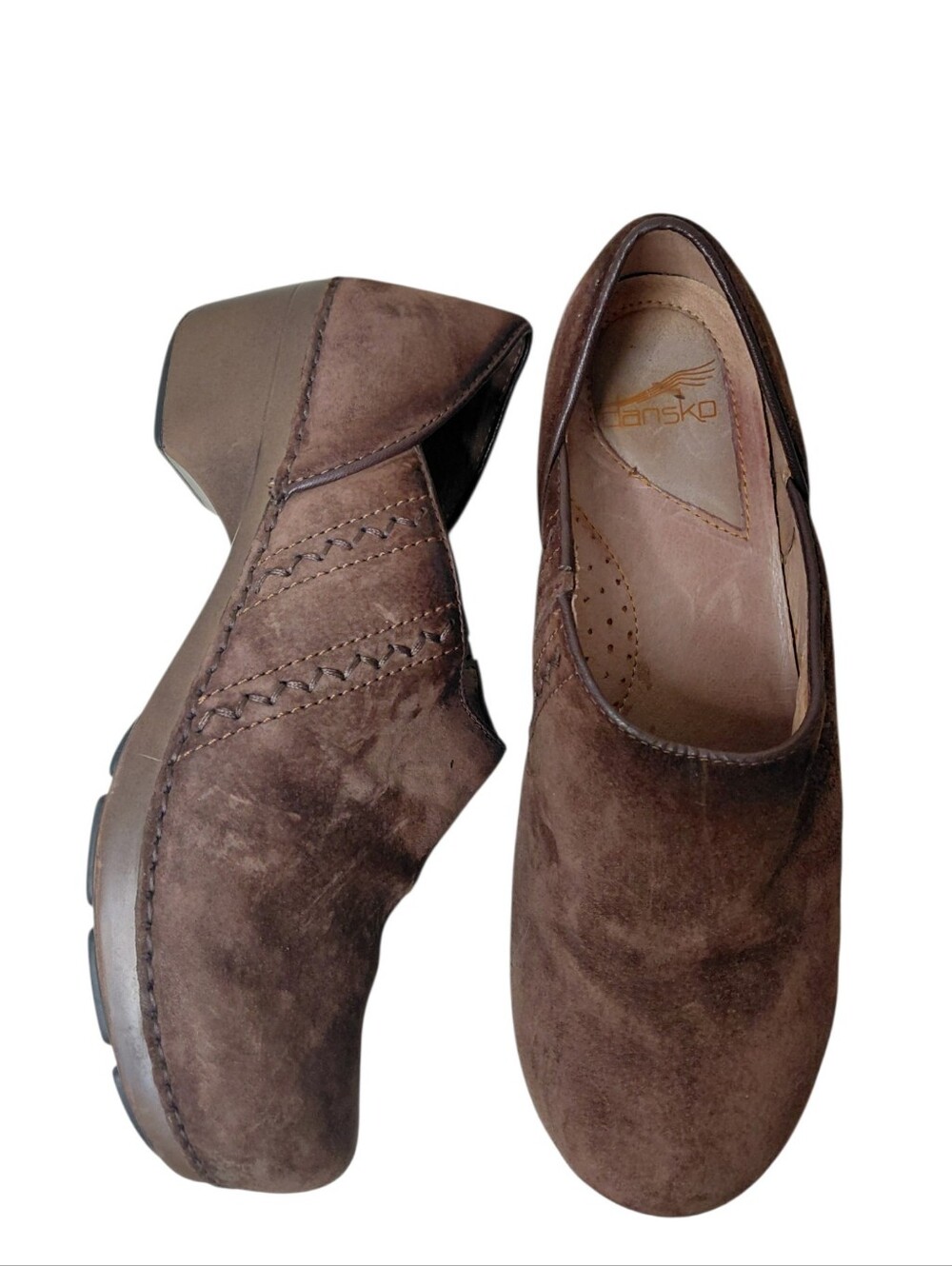 Dansko Sienna Brown Suede Women's Slip-On Clogs Size 10